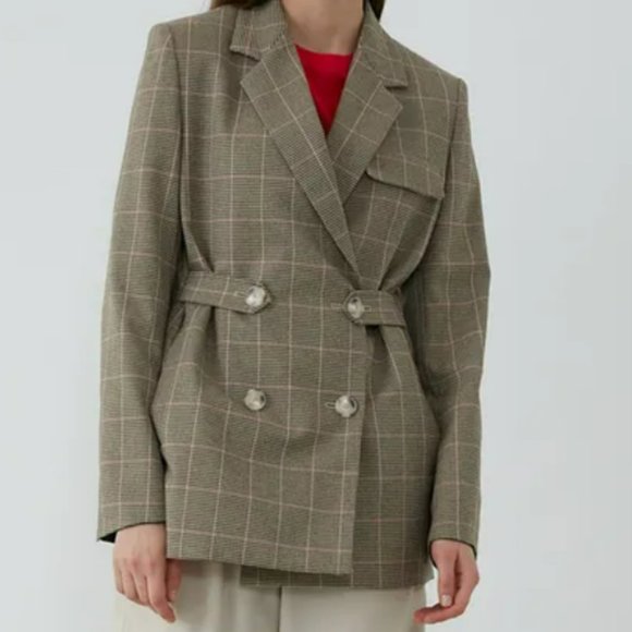 EN OR Oversized Double-Breasted Blazer, Medium - Picture 4 of 13